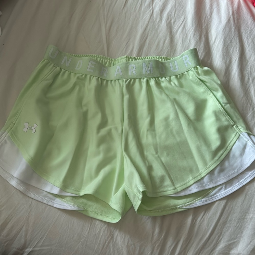 Under Armour pastel green shorts